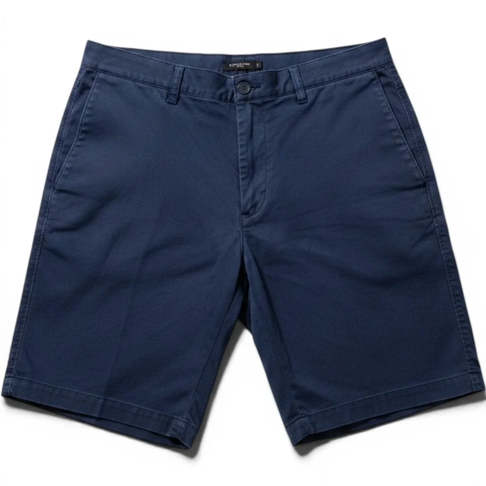 Banana Republic Emerson Shorts Mens 35 Navy Blue Chino Philipsburg Solid 1845-02